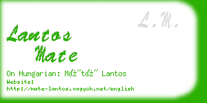 lantos mate business card